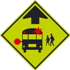 School Bus Stop Ahead MUTCD Sign - Diamond Grade Reflective
