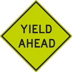 Yield Ahead Sign - High Intensity Reflective
