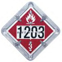 Flip Placard - Flammable, Combustible, Poison, Corrosive - Canadian