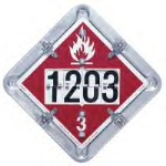 Flip Placard - Flammable, Combustible, Poison, Corrosive - Canadian