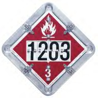 Flip Placard includes Flammable, Combustible, Poison, Corrosive, Miscellaneous