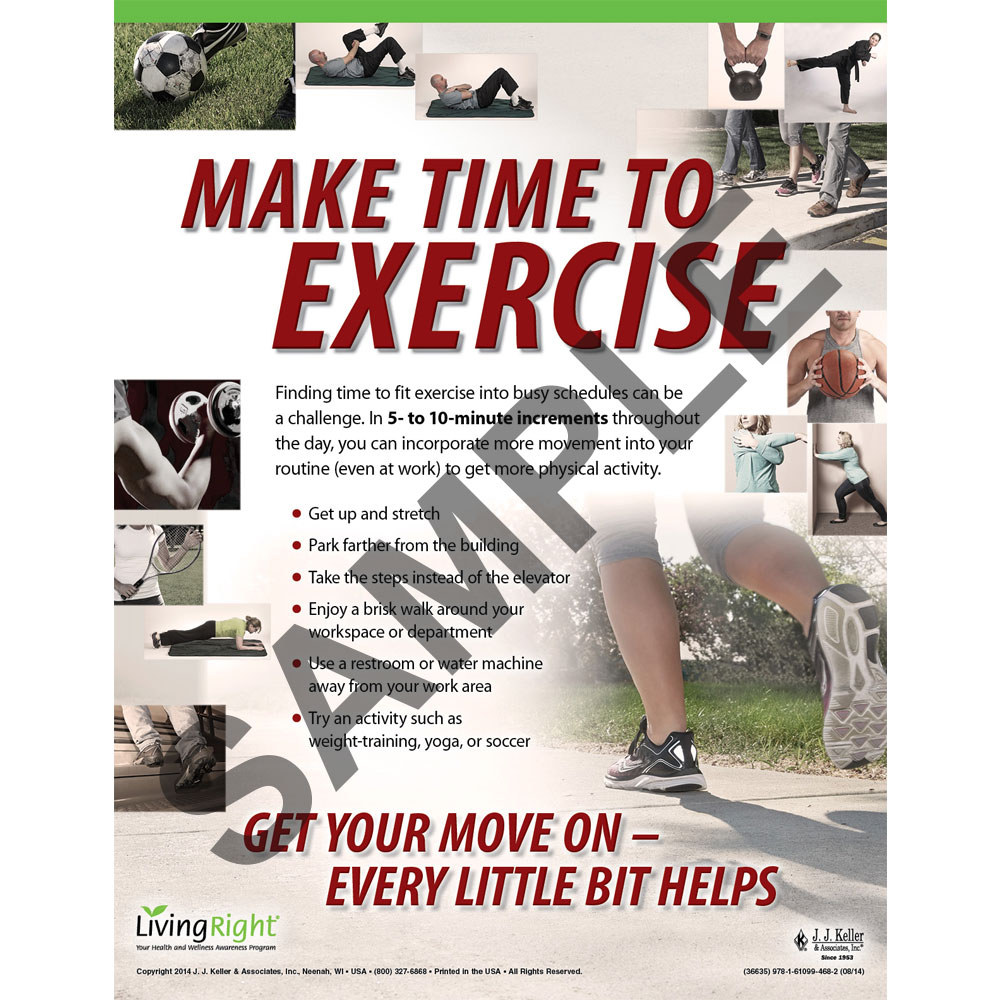 Make Time To Excercise - Transportation Safety Poster