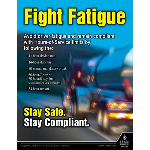 Fight Fatigue - Transportation Safety Poster