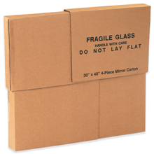 1 Piece of 30" x 40" 4-Piece Mirror Box