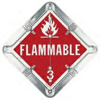 Flip Placard - Dangerous, Flammable, Poison, Corrosive, Oxidizer