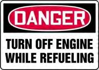 Turn Off Engine While Refueling Vinyl Decal
