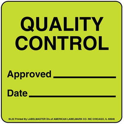 Quality Control Label