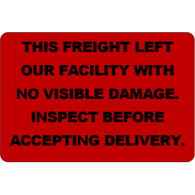 This Freight Left our Facility with No Visible Damage