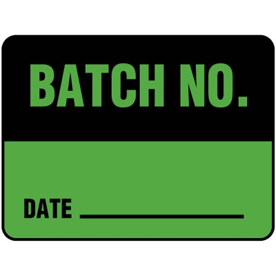 Batch Number Label