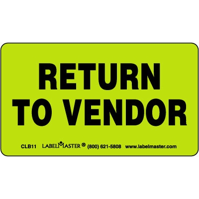 Return to Vendor - Label
