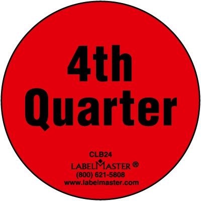Fourth 4th Quarter Label