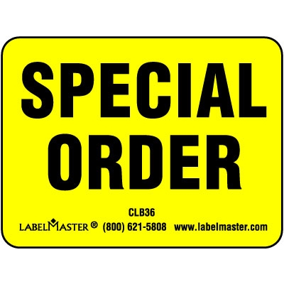 Special Order Label