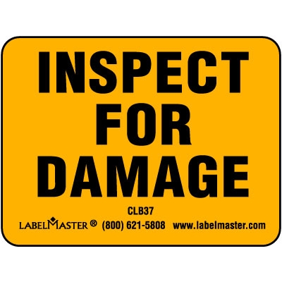 Inspect for Damage Label