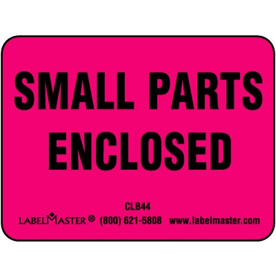 Small Parts Enclosed Label