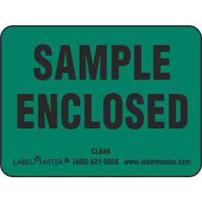 Sample Enclosed Label