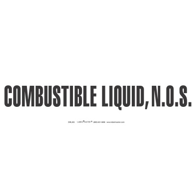 Combustible Liquid NOS Bulk Tank Marking