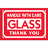 3" x 5" Glass Handle With Care Labels