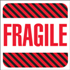 4" x 4" Fragile Labels 500ct roll