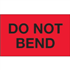 3" x 5" Do Not Bend Fluorescent Red Labels 500ct roll