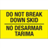 3" x 5" No Desarmar Tarima Fluorescent Yellow Bilingual Labels