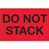 3" x 5" Do Not Double Stack Fluorescent Red Labels 500ct roll