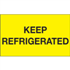 3" x 5" Keep Refrigerated Fluorescent Yellow Labels