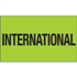 3" x 5" International Fluorescent Green Labels 500ct roll
