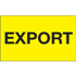 3" x 5" Export Fluorescent Yellow Labels 500ct Roll