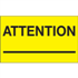 3" x 5"  Attention Fluorescent Yellow Labels 500ct roll