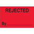 1-1/4" x 2" Rejected By Fluorescent Red Labels