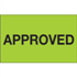 1-1/4" x 2" Approved Fluorescent Green Labels