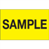 1-1/4" x 2" Sample Fluorescent Yellow Labels 500ct roll