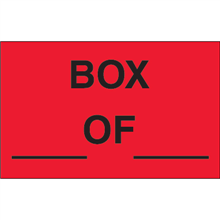 1 1/4" x 2" Box_ Of_ Fluorescent Red Labels