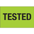 1-1/4" x 2" Tested Fluorescent Green Labels