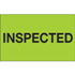1-1/4" x 2" Inspected Fluorescent Green Labels