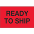 1-1/4" x 2" Ready To Ship Fluorescent Red Labels