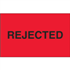 1-1/4" x 2" Rejected Fluorescent Red Labels