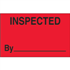 1-1/4" x 2" Inspected Fluorescent Red Labels