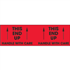 3" x 10" This End Up-Handle With Care Fluorescent Red Labels