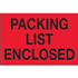 2" x 3" - Packing List Enclosed Fluorescent Red Labels