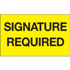 3" x 5" Signature Required Fluorescent Yellow Labels 500ct roll