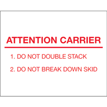 8" x 10" Attention Carrier Labels
