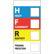 1" x 2" Health Flammability Reactivity