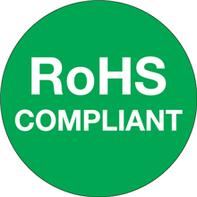 1" Circle RoHS Compliant Green Labels