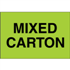2" x 3" Mixed Carton Fluorescent Green Labels