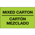 3" x 5" Mixed Carton Carton Mezclado Fluorescent Green Bilingual Labels 500ct roll