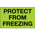 3" x 5" Protect From Freezing Fluorescent Green Labels