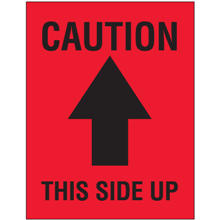 3" x 4" Caution - This Side Up Arrow Labels