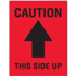 3" x 4" Caution - This Side Up Arrow Labels