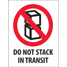 3" x 4" Do Not Stack In Transit Labels